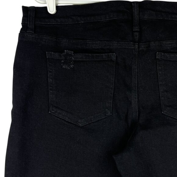 Time Tru Women's Maternity Distressed Raw Hem Stretch Black Shorts Size XXL NWT - Picture 4 of 11